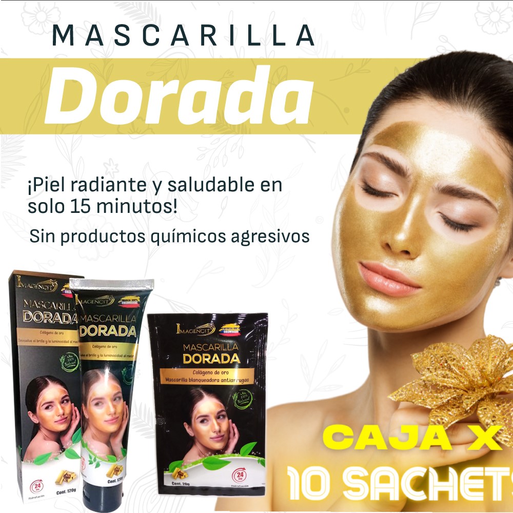 Mascarilla Colageno Dorado (Caja 10sobr)