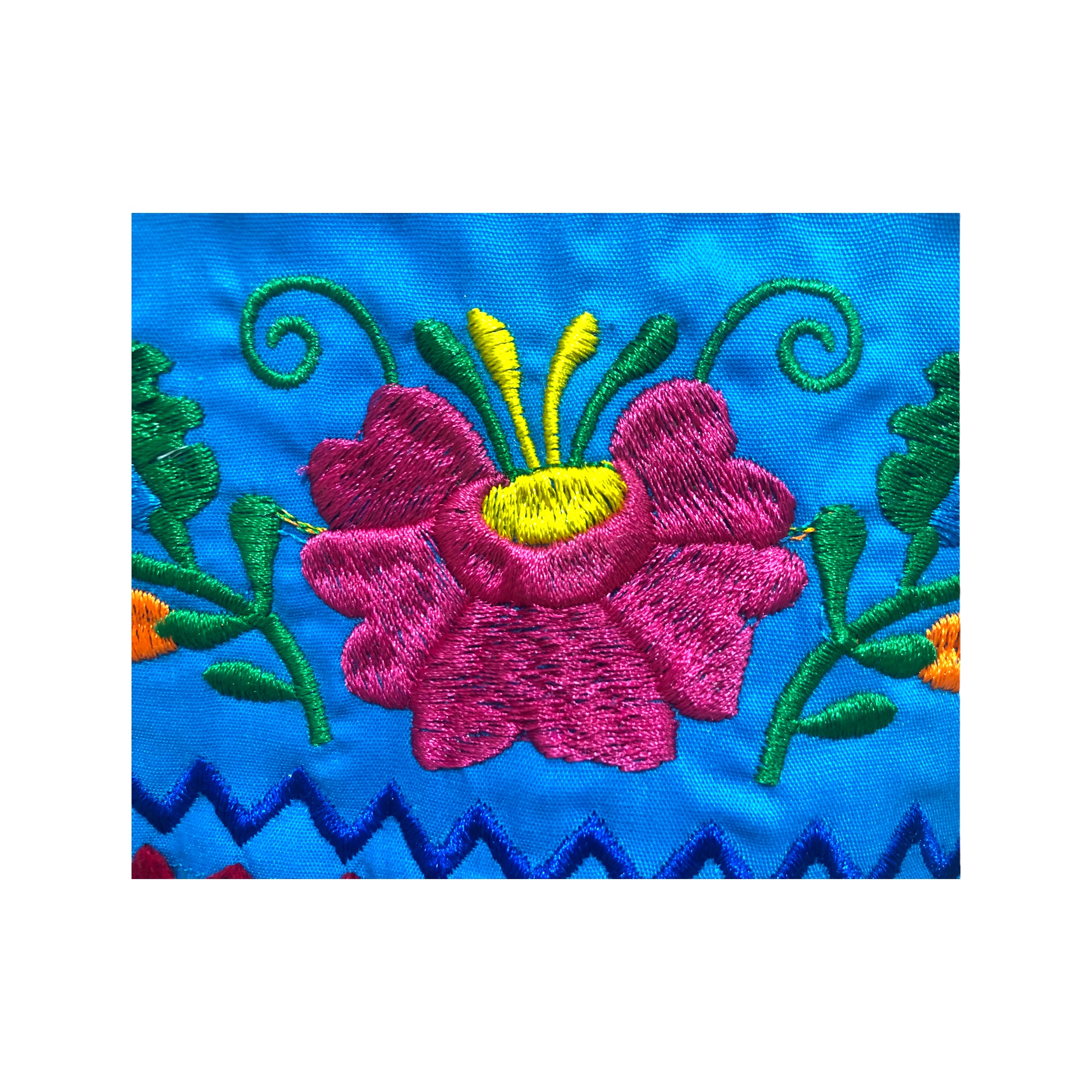 BLUSA MEXICANA TURQUESA T= G