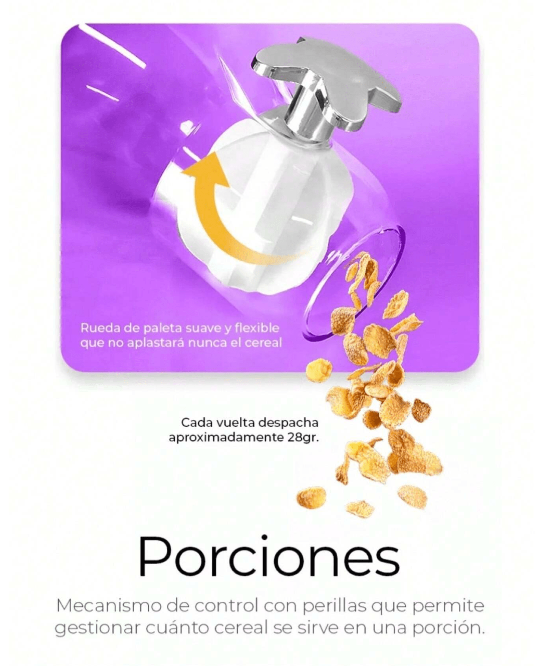Dispensador De Cereal Despachador Doble