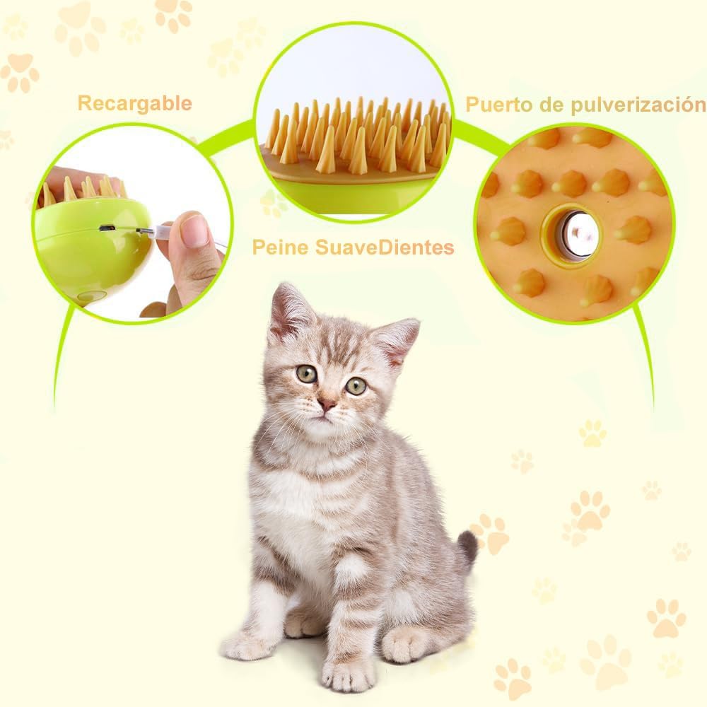 Cepillo  Vaporizador Mascotas quitapelos