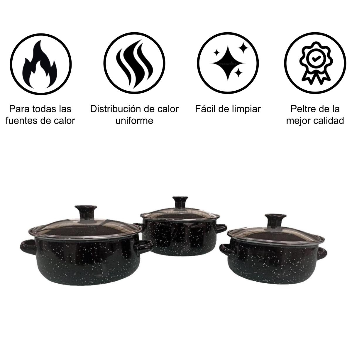 Ollas international 6pz negro Shorbull