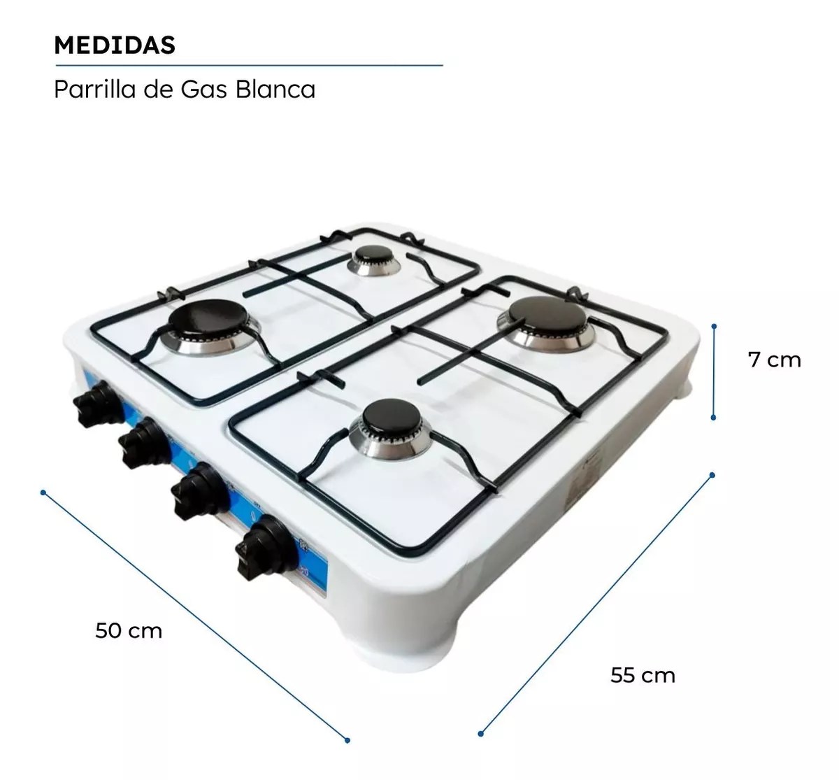 Parrilla de mesa blanco Shorbull