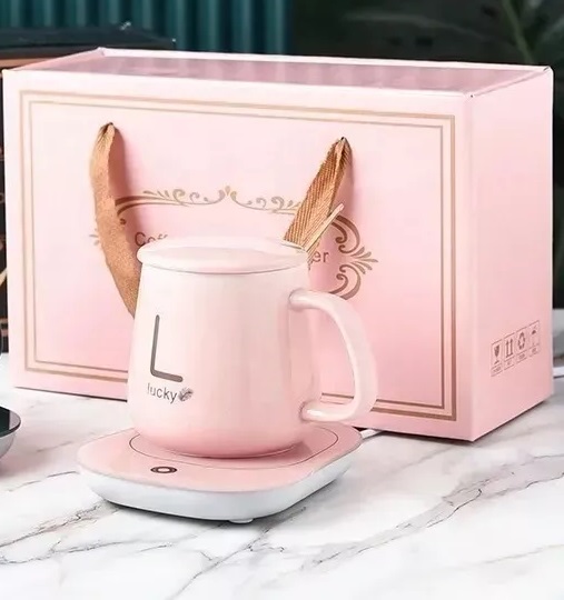 Taza Calentador Eléctrica Rosa