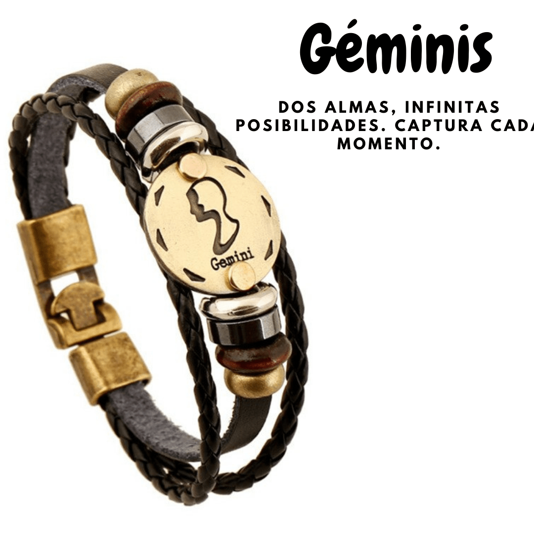 Pulsera Zodiacal Géminis Dorada
