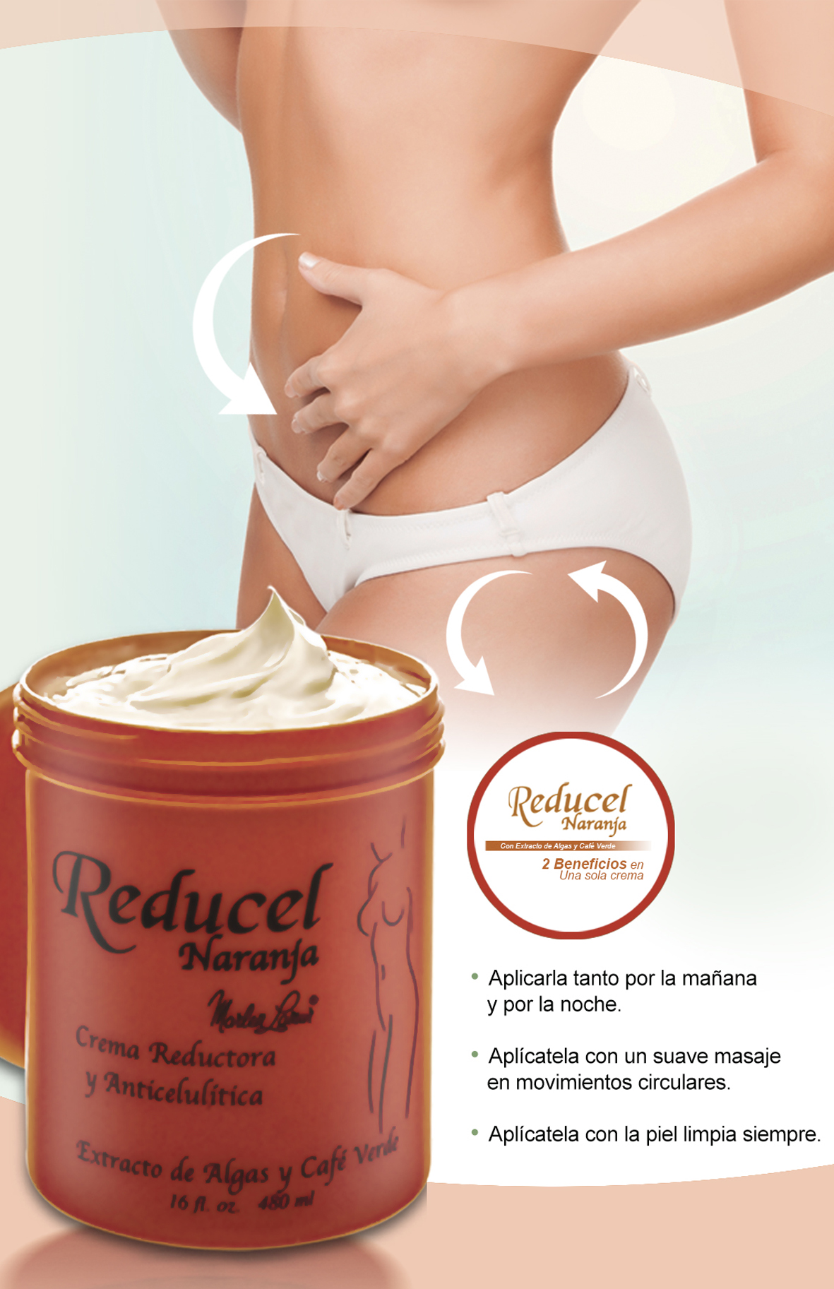 crema reductora anticelulitis naranja