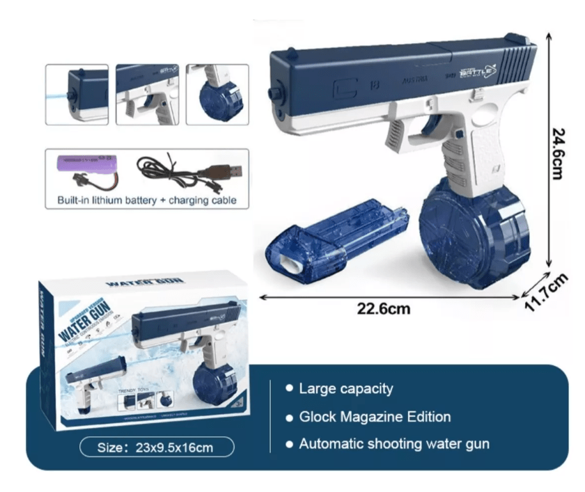 Pistola Agua Disparo Automático Recargab