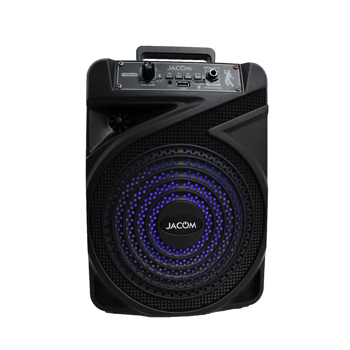 BOCINA BT 8″ RGB MICROFNO AUX RADIO JK10
