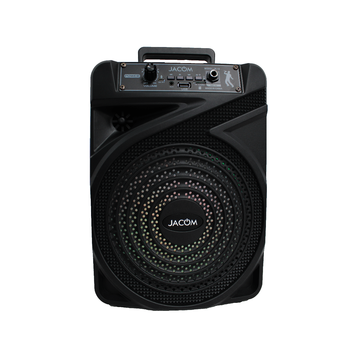 BOCINA BT 8″ RGB MICROFNO AUX RADIO JK10