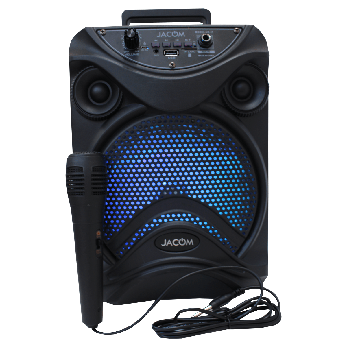BOCINA BT 8″ DUA RGB SD AUX FM JK11