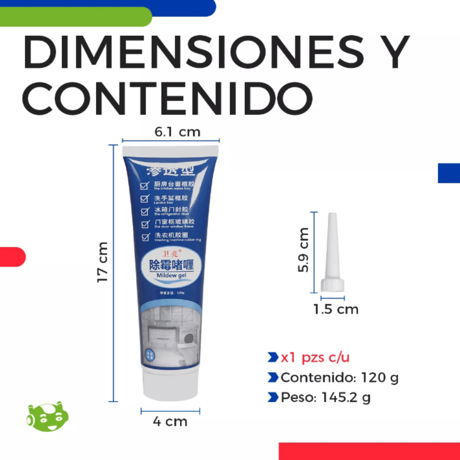 Gel Eliminador De Hongos y Moho limpiado
