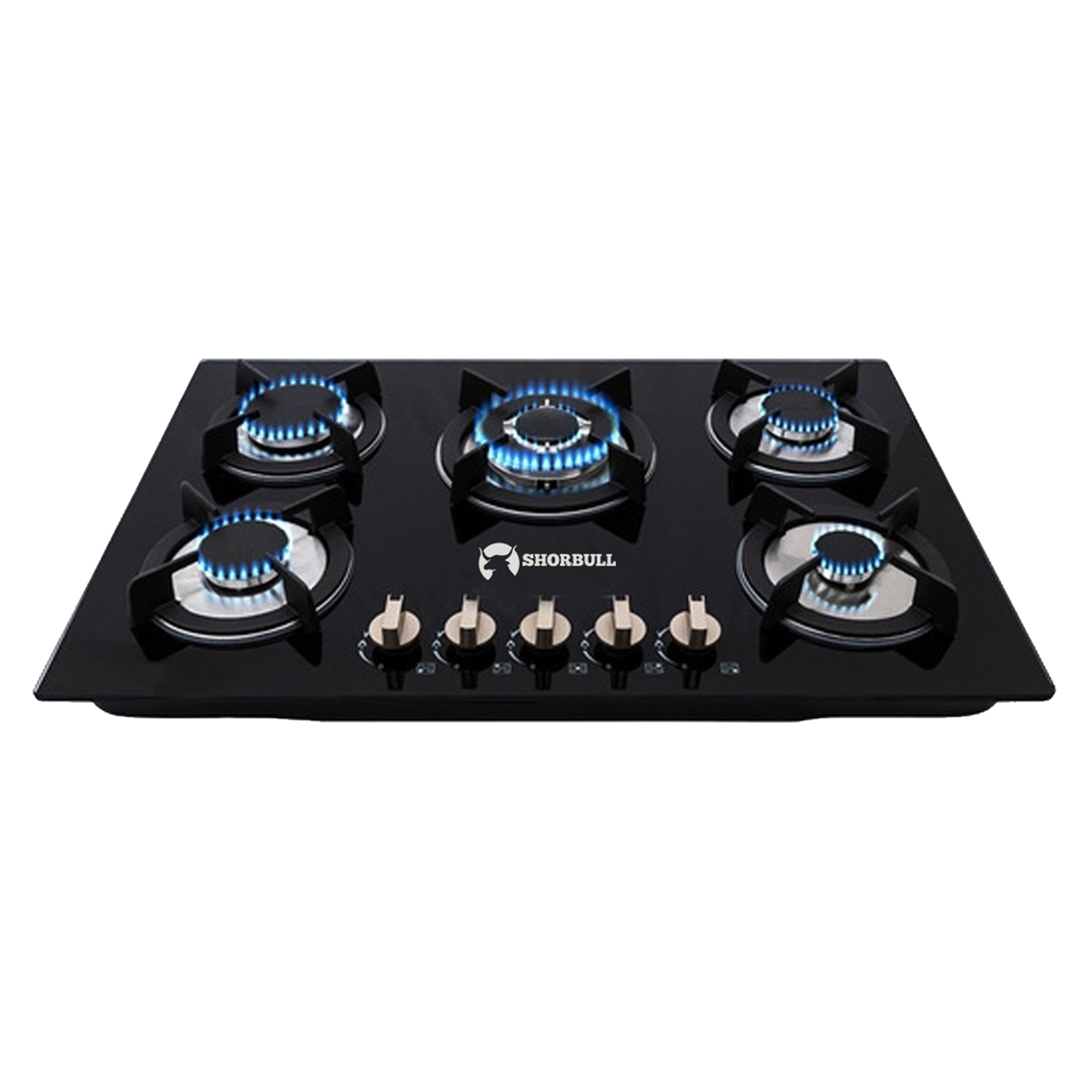Parrilla 5 Quemadores Vidrio Shorbull