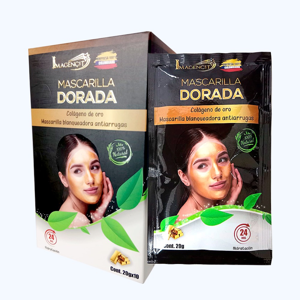 Mascarilla Colageno dorada (10  sobres)