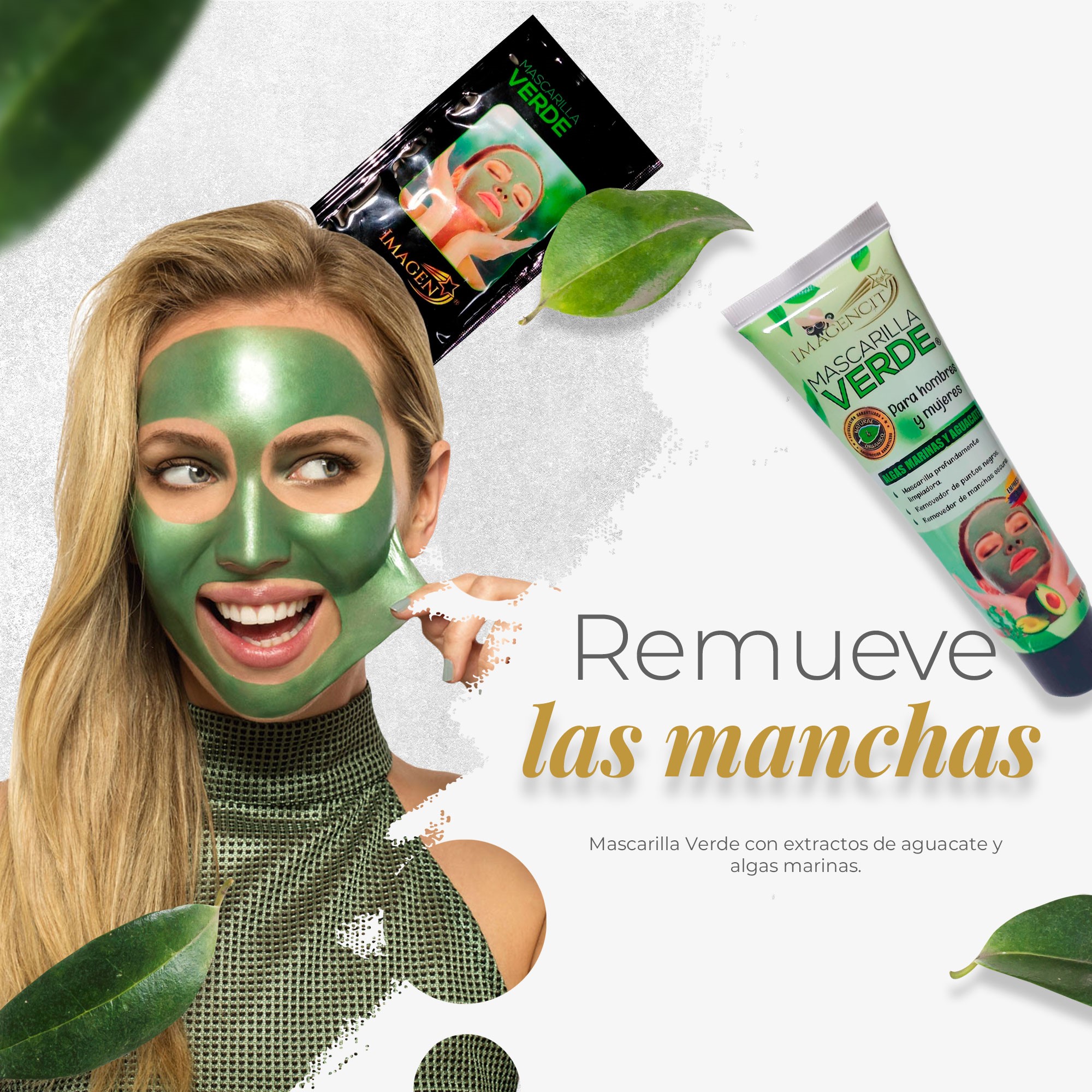 MASCARILLA VERDE ALGAS MARINAS/AGUACATE