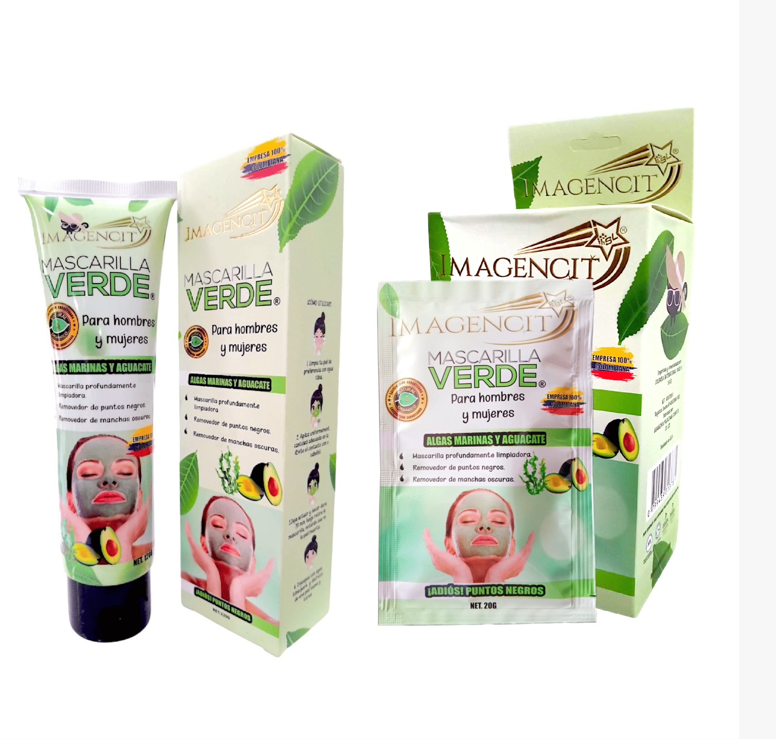 MASCARILLA VERDE ALGAS Y AGUACATE TUBO