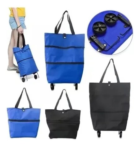 Bolsa de mercado plegable con ruedas
