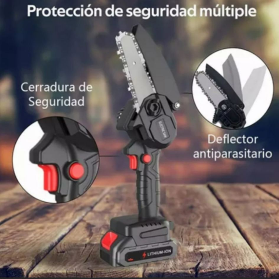 MotoSierra Electrica 2 baterias 7pulg