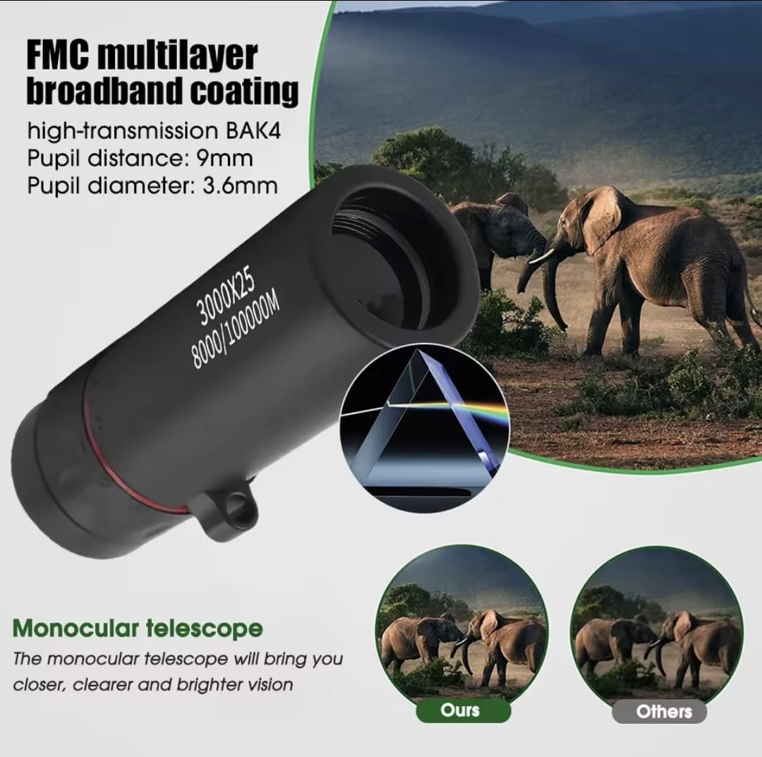 Monocular profesional HD 3000×25