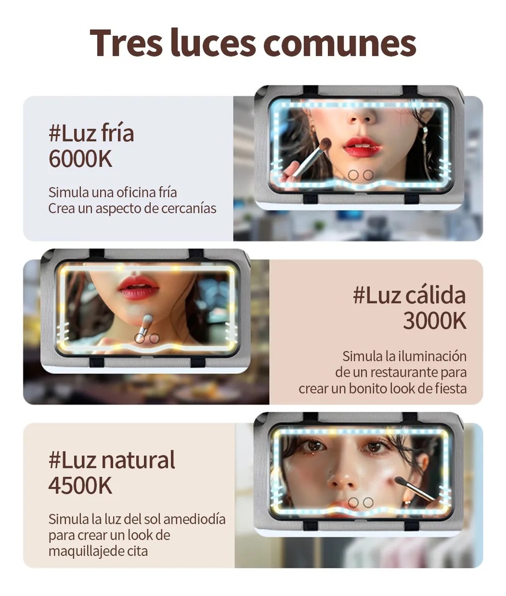 Espejo con luz  Para auto