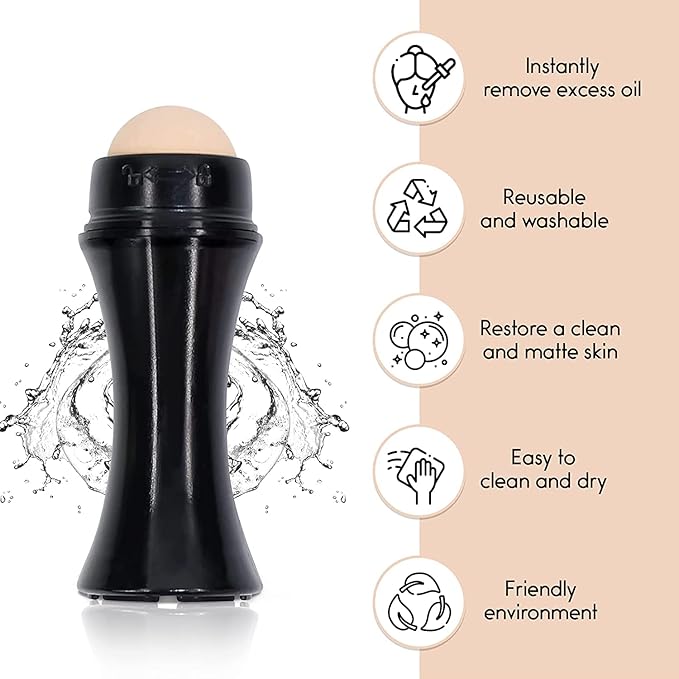 Rodillo facial absorbente de grasa