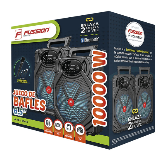 Juego de bafles amplificados 6.5″ 10 000
