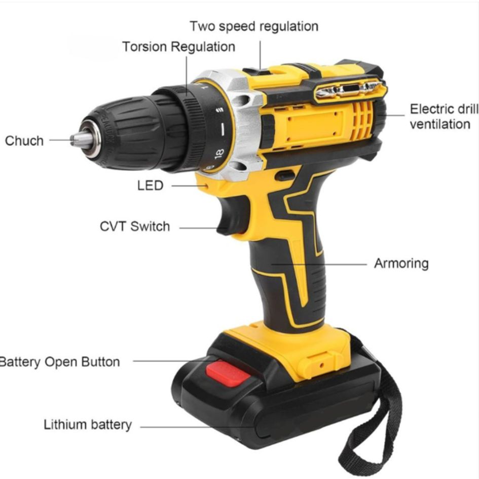 Taladro Rotomartillo Amarillo 2 Bat Cuad