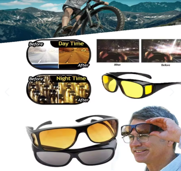 2 Gafas de Conduccion Dia Noche Lentes