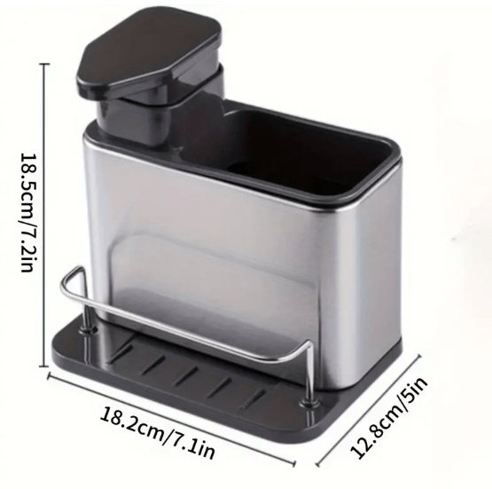 Porta Cubiertos Con Dispensador De Jabon