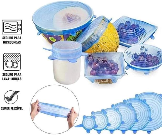 30 TAPAS DE SILICON REUTILIZABLES