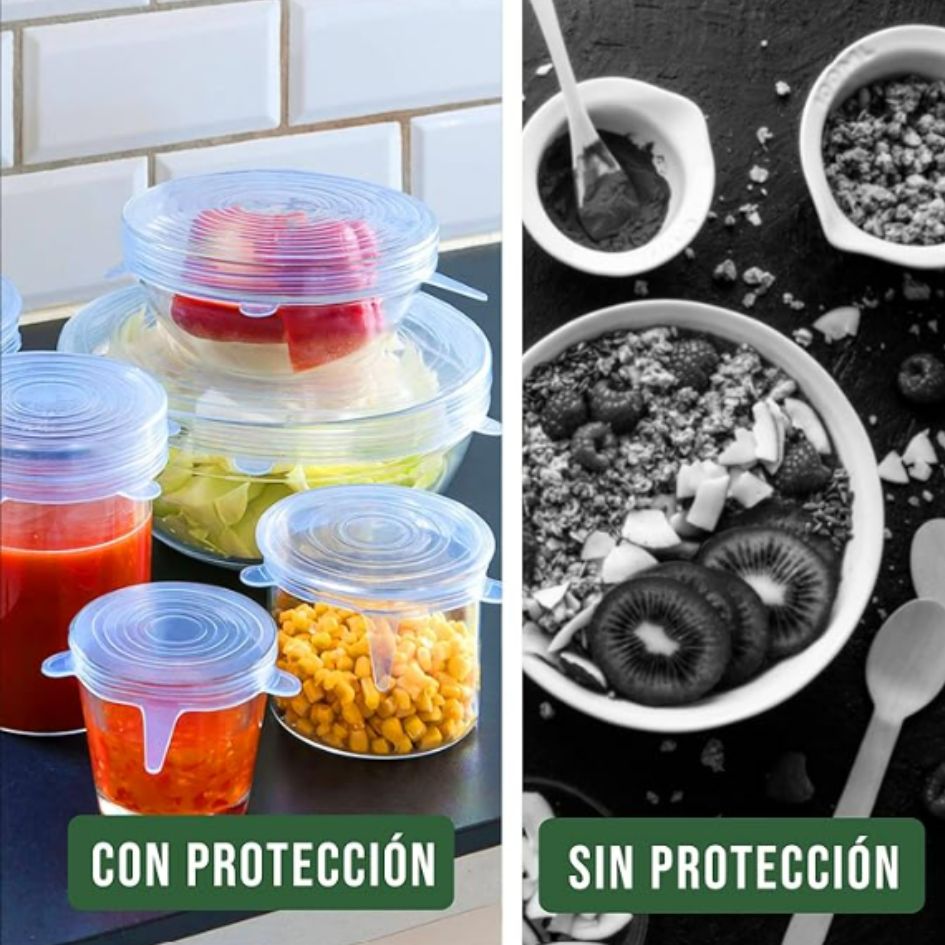 18 TAPAS DE SILICON REUTILIZABLES