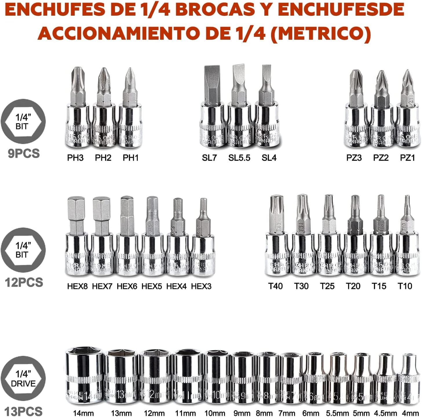 Juego De Llaves De dados de 46 Piezas