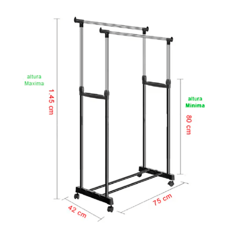 Closet Organizador Doble Para Ropa