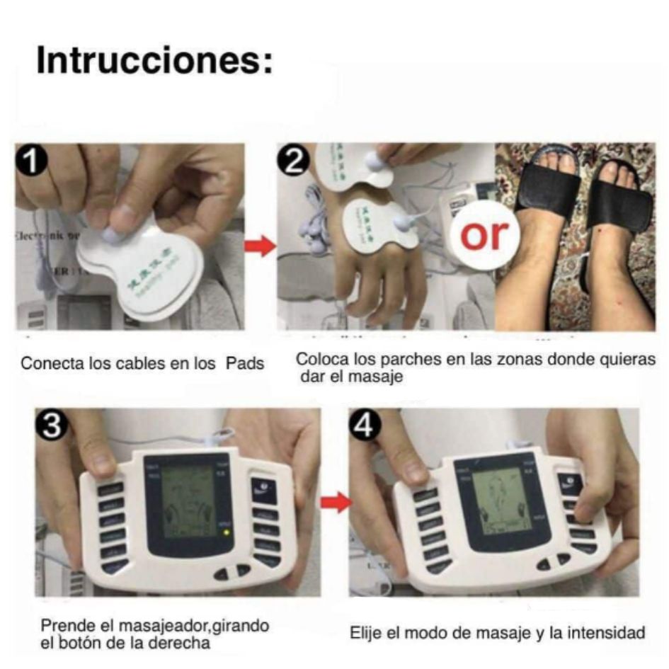 Electroestimulador masajeador sandalias