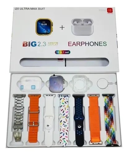Smart Watch i20 UltraMax Suit +Audífonos