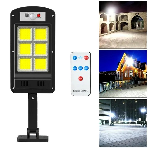 Luz Led 6 Paneles Recarga Solar Control