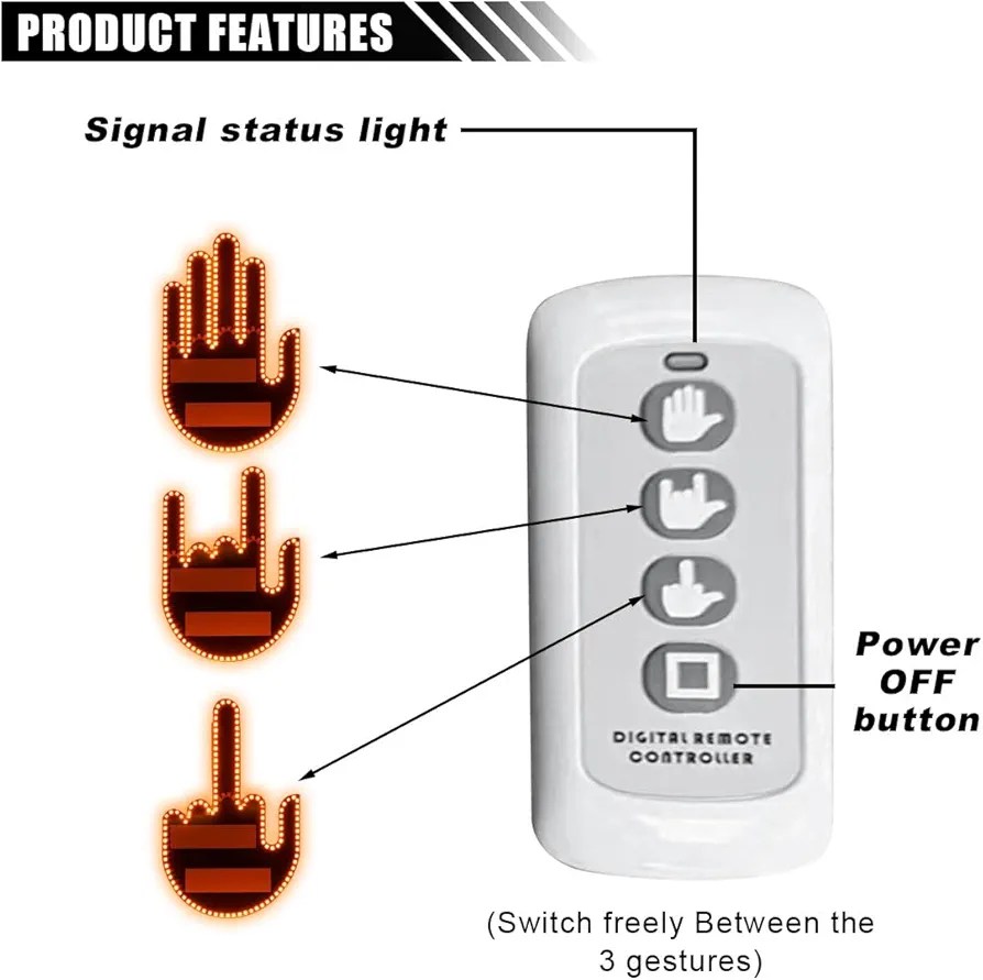 LUZ LED DE MANO GESTICULAR