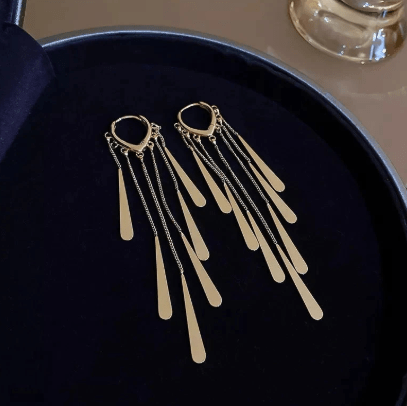 Pendientes largos de borla