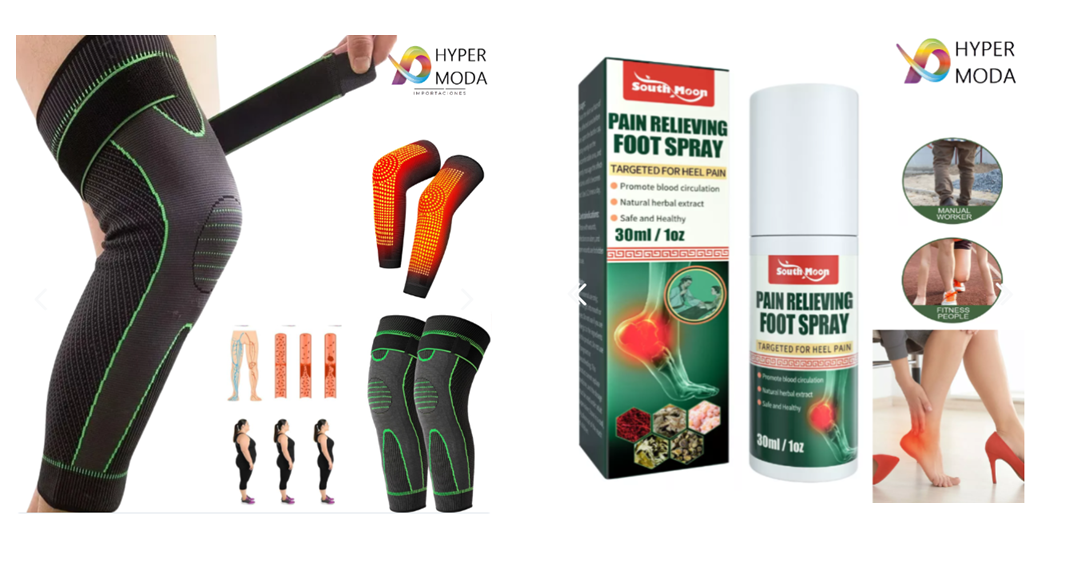 Kit 4 pcs Rodilleras Largas + Spray