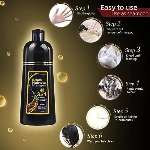 SHAMPOO TINTE NEGRO PARA CANAS