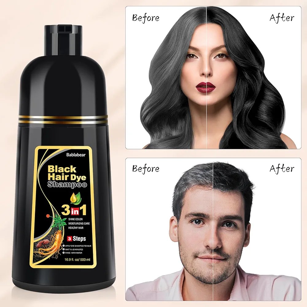 SHAMPOO TINTE NEGRO PARA CANAS