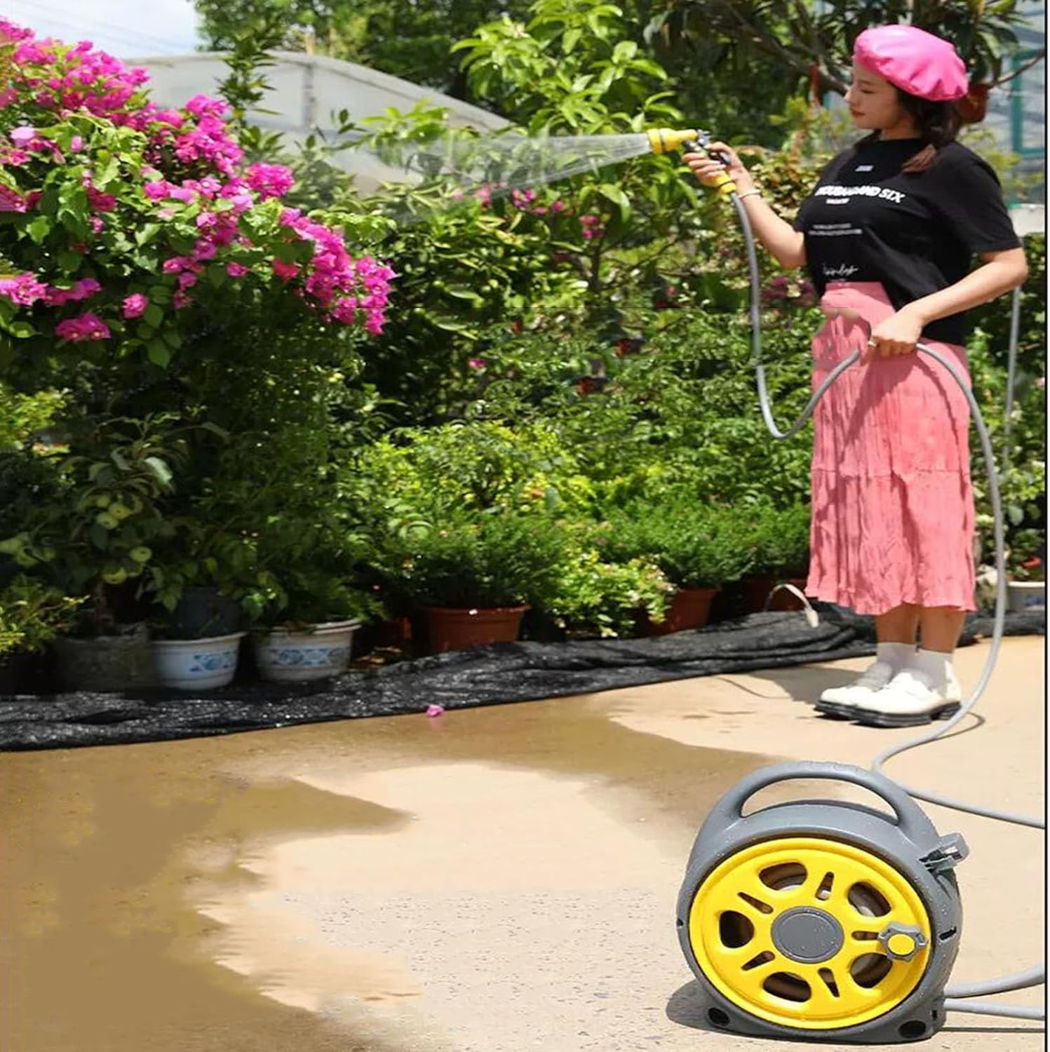 Manguera de jardín con Pistola Rociadora