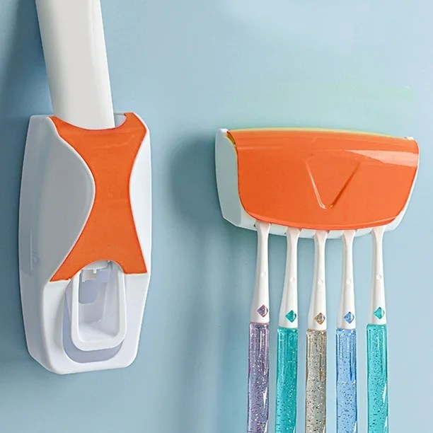 Dispensado Pasta Dental + Porta Cepillos