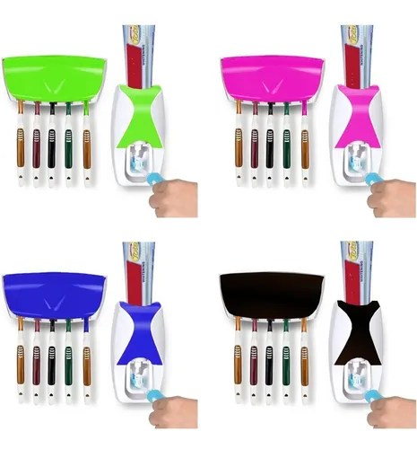 Dispensado Pasta Dental + Porta Cepillos