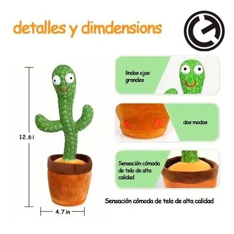 Juguete Cactus Bailarin Graba e Imita