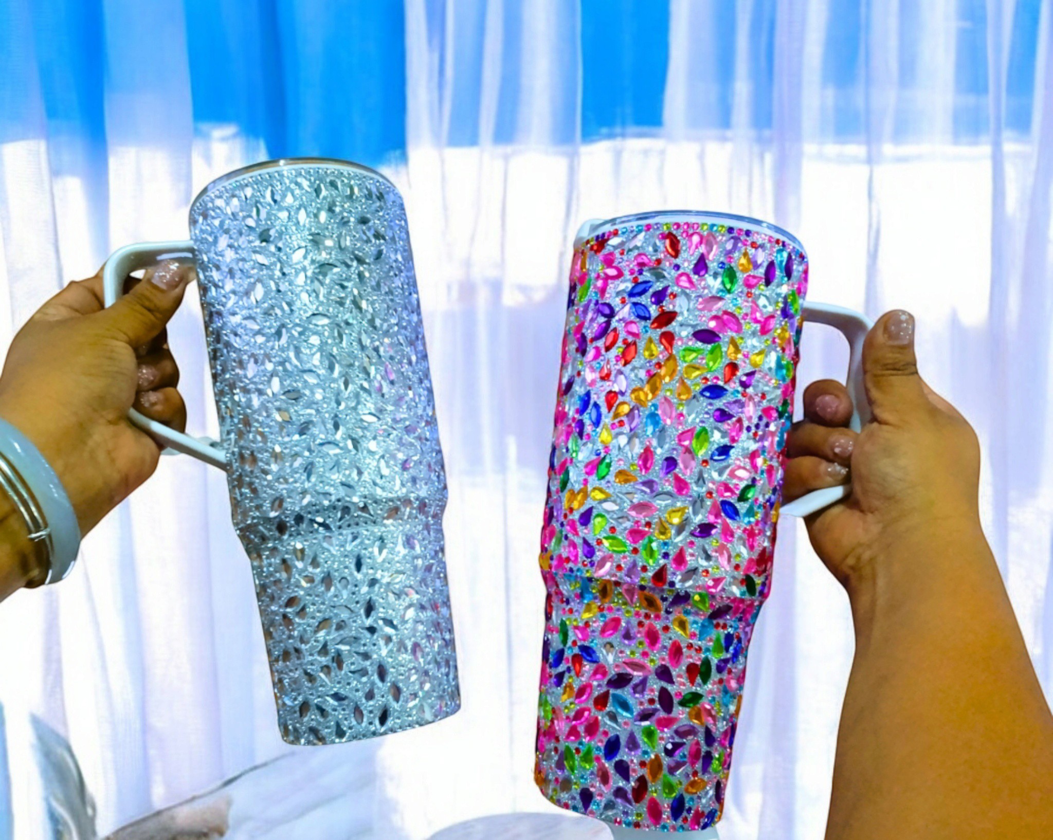 Termo Brillante Con Popote Colores Azar