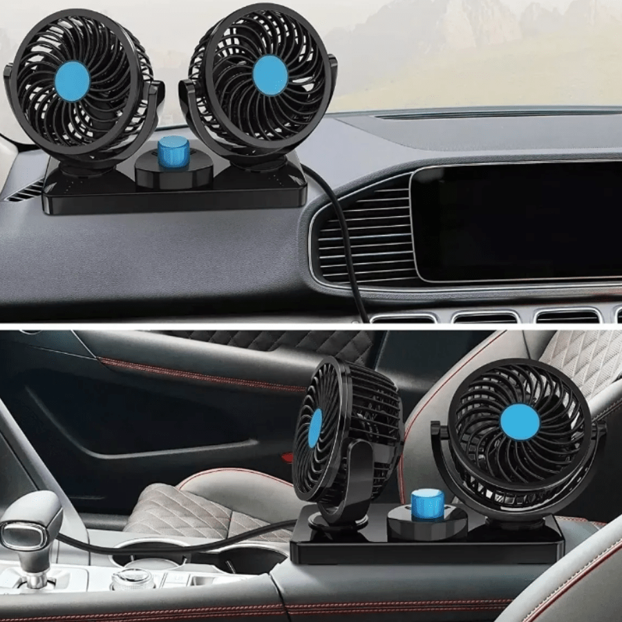 Ventilador Doble Para Coche De 360°