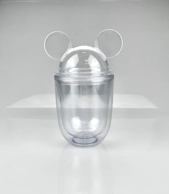 Vaso Transparente con Pajita doble pared
