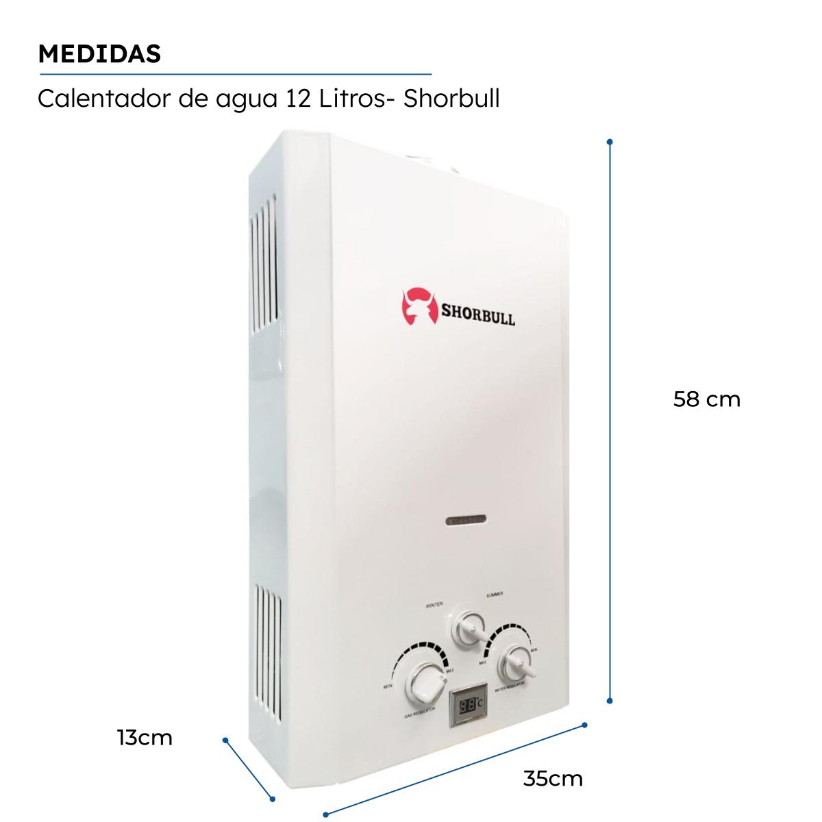 Calentador de Paso 12L Shorbull