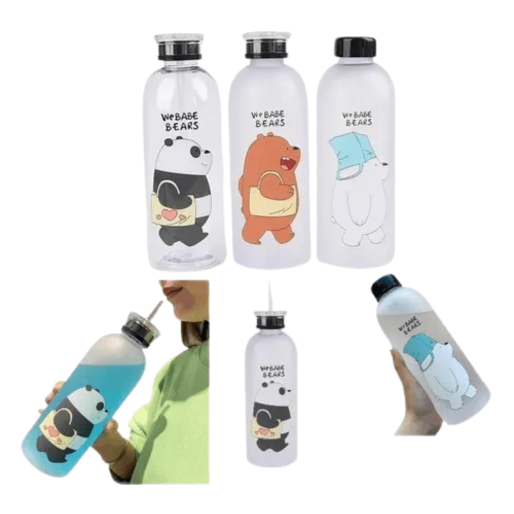 Botella Cilíndrica Escandalosos Popote