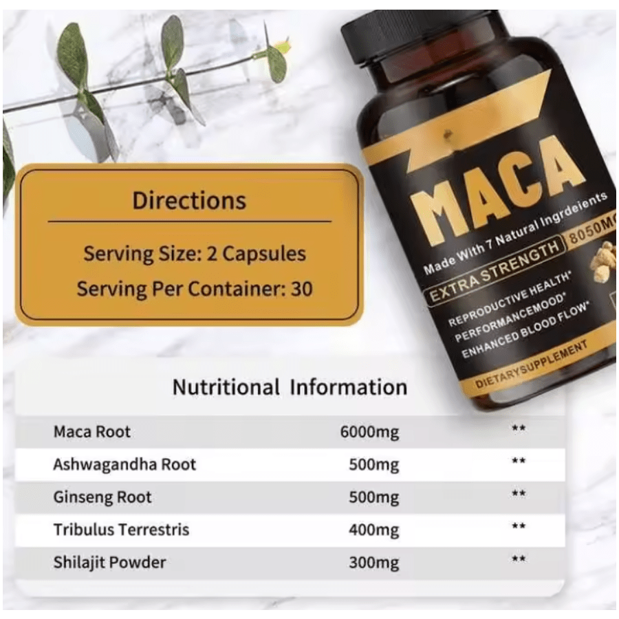 Suplemento Maca Negra Testosterona 60 cp