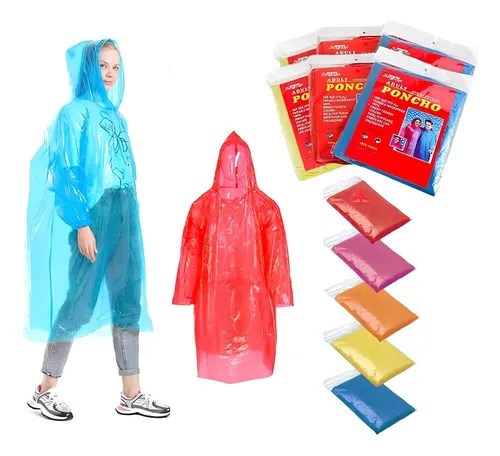 5Pz Impermeables Portátiles Colores Sorp